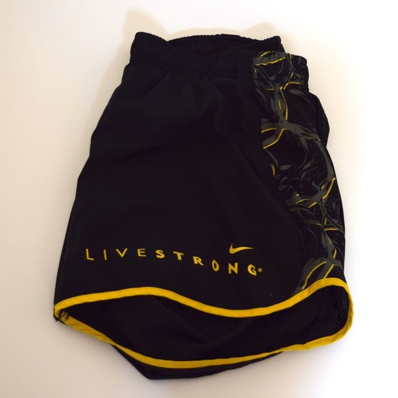 Nike Livestrong Tempo Running Shorts With Black Liner - Picture 1 of 4